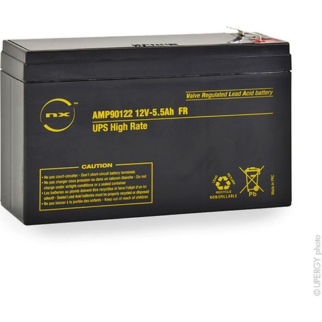NX - Batterie onduleur (UPS) NX 5.5-12 UPS High Rate FR 12V 5.5Ah F6.35/F4.8
