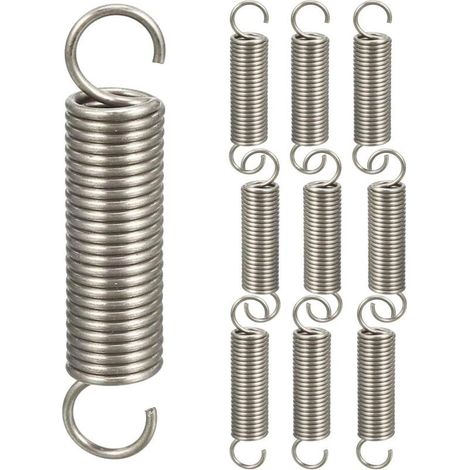 10pcs Ressort Double Crochet Ressorts de Traction,Ressorts de Compression Ressort Crochet Assortiment de Ressort,1.21145mm (1/2)