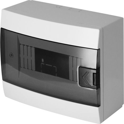 Coffret électrique nu 8 modules 1 rangée – IP40 étanche – Résistance aux chocs IK08 – Pour chantiers humides – Horoz Electric