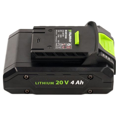 Batterie Lithium-ION 20V 4Ah 21700 MU-BAT-SC4AH – avec USB-C et écran LED – Batterie Haute Performance pour Outils électriques, Perceuses et Artisanat Professionnel – Durable et Sûre (1/5)