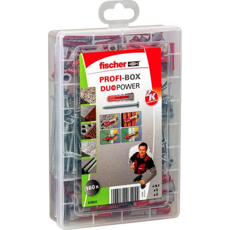 Fischer kit di tasselli e viti DUOPOWER nylon grigio