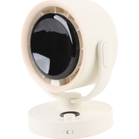 Tragbarer, wiederaufladbarer, automatischer, 90-Grad-oszillierender, leiser Tischventilator mit 100 Geschwindigkeitsstufen und einstellbarem LED-Display. (1/5)