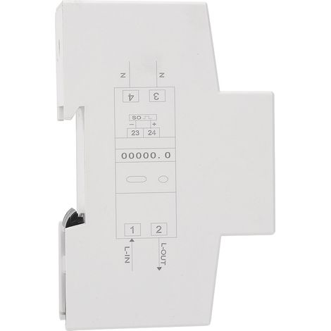 Compteur d'énergie monophasé 220V numérique 2 fils DIN rail (20-80A) (1/5)