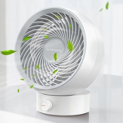 SmartDevil USB Desk Fan, Small Personal Desk Fan, Quiet Operation, Mini Portable Fan for Home, Office, Bedroom (1/5)
