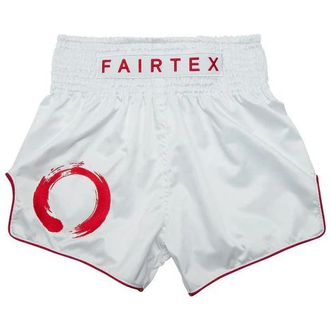 Fairtex Muay Thai Shorts ENSO BS1918 Weiß/Rot M (1/5)