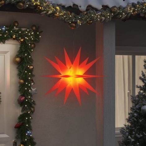 Lumières de Noël avec LED 3 pcs pliable rouge 100 cm (1/5)