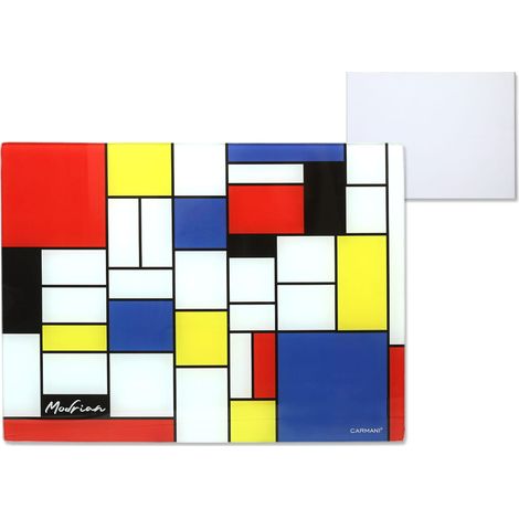 Carmani, tabla de vidrio 40x30cm - P. Mondrian (1/4)