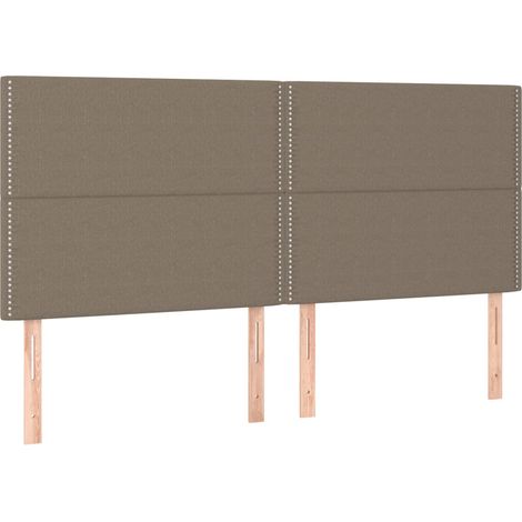 Maison Exclusive - Testiera per letto Tortora 180x5x118/128 cm Tessuto
