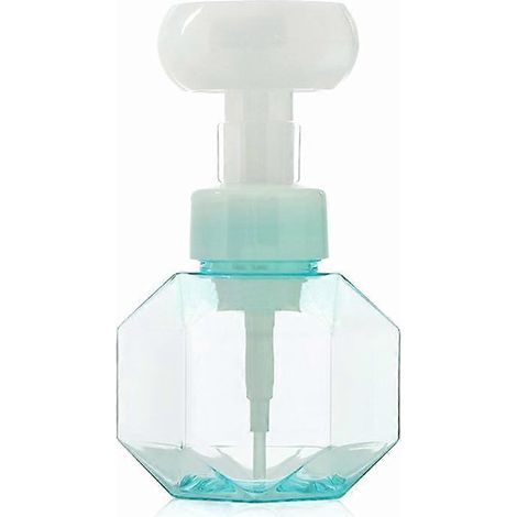 Distributeur de savon liquide 300 ml à motif floral, flacon vide en plastique pour gel douche moussant.