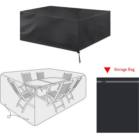 Funda protectora impermeable y antipolvo para muebles de jardín, sofá y mesa de comedor (270 x 180 x 89 cm) (1/5)