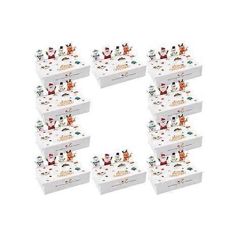 10 Stück Weihnachtsfest-Süßigkeitenboxen, Geschenkverpackungsboxen, kleine Geschenkboxen, Papierboxen für festliche Leckereien