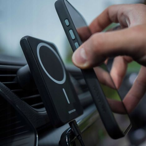 Chargeur de voiture à induction MagSafe pour grilles d'aération, support magnétique (1/5)