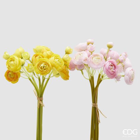 EDG Enzo De Gasperi Ranuncolo Bouquet x6 Ass. H 30 Cm Pianta Artificiale Mix Giallo 1 Pz