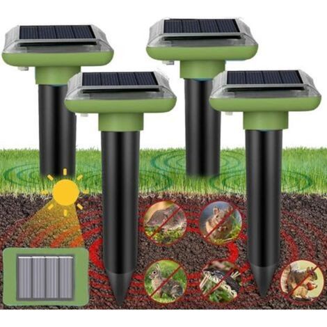 Répulsif ultrasonique pour taupes,Répulsif solaire pour taupes 4 pièces,Répulsif pour chasse taupes,Bornes pour taupes,Répulsif pour Anti taupes,Répulsif pour taupe,Borne de taupes (1/5)