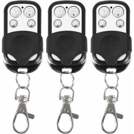 Télécommande Universelle - 433,92 MHz - Code Fixe - 4 Boutons - Pour Portail Automatique - Lot de 3 (1/5)