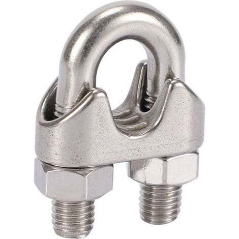 Set di 15 fascette per cavi in acciaio, fascette per cavi in acciaio inox 304, fascette per cavi in metallo a forma di U (1/4)