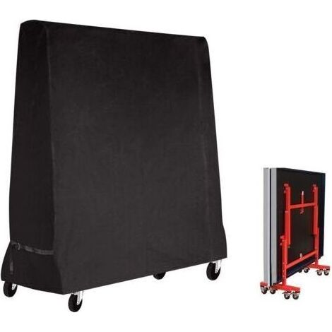 Housse imperméable pour table de ping-pong 165 x 70 x 185 cm, noire (1/5)