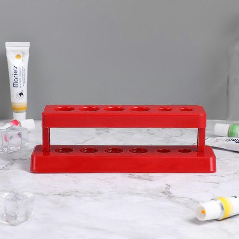 iplusmile 3-teiliges Reagenzglasständer-Set aus Kunststoff mit 6 Löchern, geeignet für Schullabore und Lehrzwecke (Farbe zufällig) (1/4)