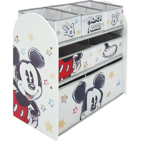 Scaffale Multicontenitore Portagiochi Mickey Natural