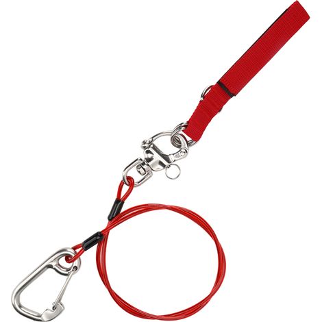 Corde de sécurité en acier inoxydable 316 Pro pour apnée avec dragonne - Ligne de vie Dive Safe