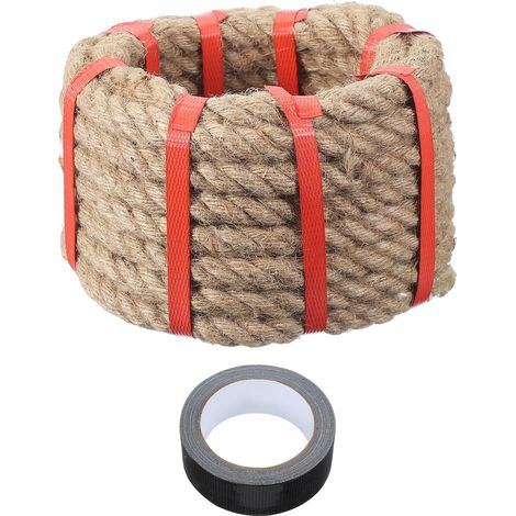 Battle Rope 25ft x 0.7 inch Jute Heavy Fitness Training Gym Rope (1/5)