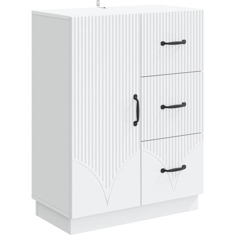 Sideboard mit Schubladen Weiß 66 x 34,5 x 87 cm Holzwerkstoff vidaXL