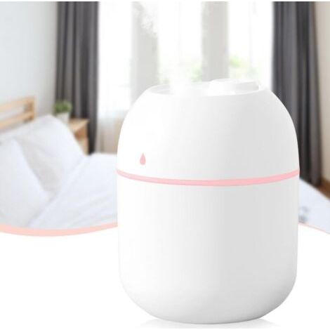 Pair Mini humidificateur USB 220 ml + veilleuse Brume fraîche, bureau, chambre, voiture (1/5)