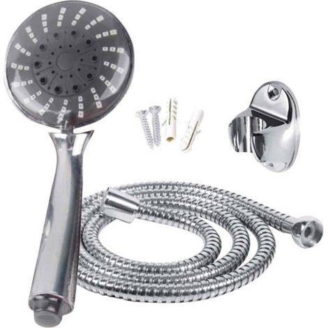 Pomme De Douche 3 Jets Tuyau 150cm Support Douchette Murale Salle De Bain