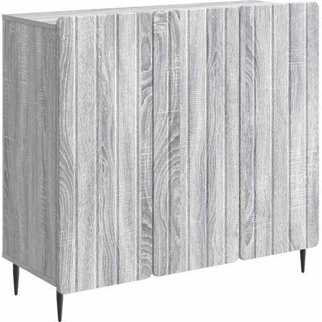 Sideboard Graues Sonoma 89 x 34,5 x 82 cm Holzwerkstoff vidaXL