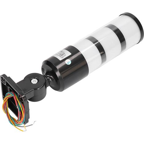 BERM Lampe à tour signalétique LED 3 étages repliable 60mm ABS 28cm rouge jaune vert éclairage fixe 12-24VDC machine atelier industriel (1/5)