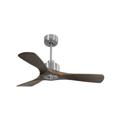 Modulo Slim  Ring - Super destratificateur et ventilateur DC 106 cm chrome pales bois sombre idéal 10 à 20 m² (1/5)