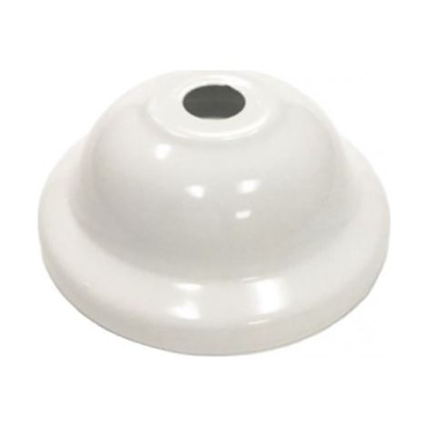 Mini Rosace de plafond en métal blanc avec passage de câble : qualité et élégance unies (1/2)