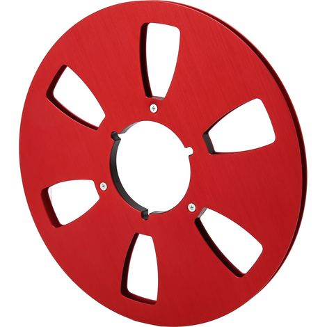 Bobine réceptrice vide 1/4 10,5 pouces, 6 trous, alliage d'aluminium, ouverture universelle, pièce de machine, bobine réceptrice de bande sonore, rouge (1/5)