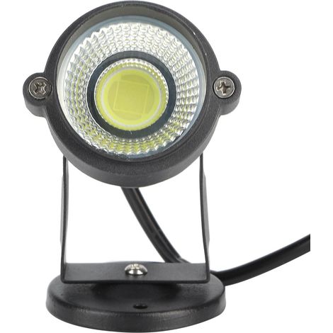 Lampe de jardin LED COB 5W en aluminium, câble de 1 m, étanche IP65, pour éclairage paysager extérieur (jardin, cour), 85-265V, culot UE (avec couvercle oblique), lumière froide (1/5)