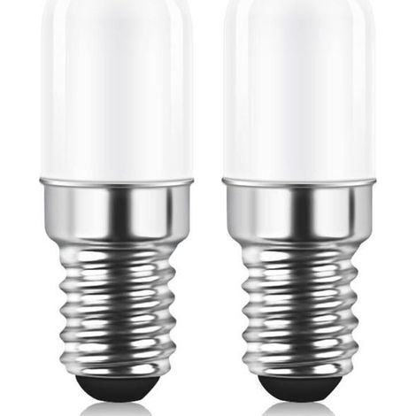 Lampadina LED E14 per frigorifero, 1,5 W equivalente a 15 W, 220 V, luce bianca calda 3000 K, adatta per frigorifero, lampada di sale, macchina da cucire, confezione da 2 (1/5)