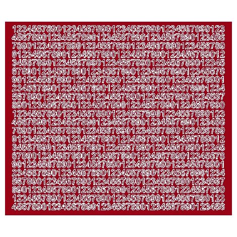 Autocollants chiffres 7 mm rouge foncé mat (1/2)