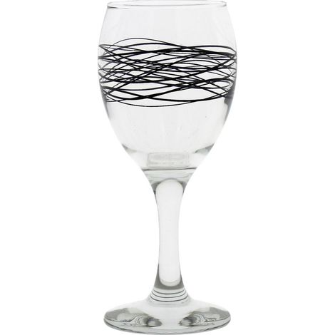 Lot de 6 verres à pied en verre 24,5cl, SERPENTIN (1/5)