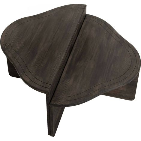 Dmora - Table basse Dmelgrat, Table basse, Porte-revues pour canapé, Etagère de salon, 90x90h40 cm, Anthracite (1/5)