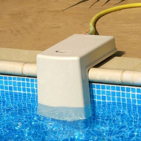 Régulateur de niveau de piscine enterrée amovible – Installation simple sur margelle – Flotteur réglable pour éviter débordement – ABS beige