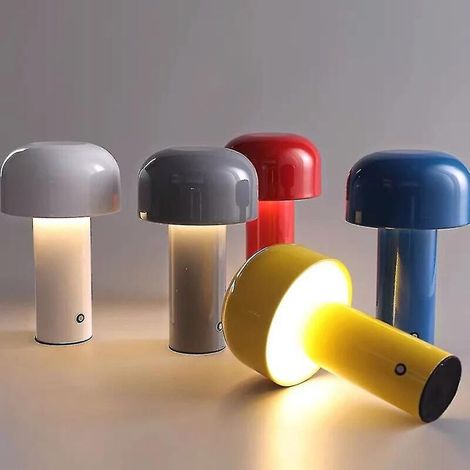 Schwarze, wiederaufladbare, kabellose Touch-Schreibtischlampe mit USB-Anschluss (1/3)