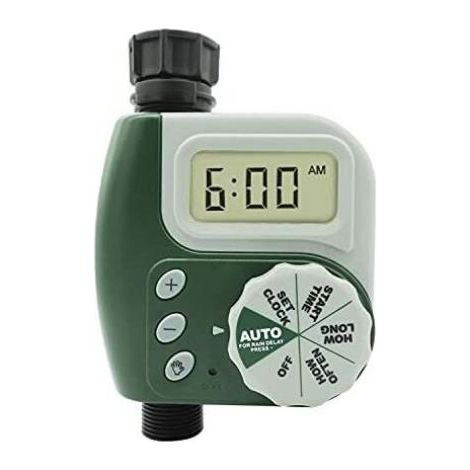 Programmateur d'Arrosage Minuterie d'Arrosage Automatique Minuterie d'Irrigation pour Arroseur Contrôleur de Système d'arrosage avec Affichage LED pour Balcon et Terrasse Jardin Ferme Pelouse Fleur (1/3)