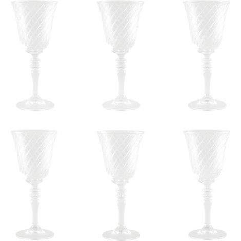 Lot de 6 Verres à Vin en Verre Transparent pour Dégustation et Service de Table H20 cm - PANGIVO (1/4)