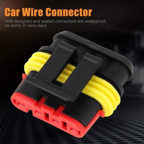 5er-Set 4-polige, abgedichtete, wasserdichte elektrische Kabelstecker für Auto (1/5)