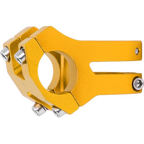 LUNJE 25,4 x 35 mm Fahrradlenker, kurzer Vorbau, Riser, Aluminiumlegierung, Hohlvorbau, Goldfarben (1/5)