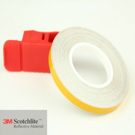 Strisce 3M™ per cerchi moto adesive rifrangenti - 7mm x 6MT - Colore: Giallo - Modello: Senza applicatore