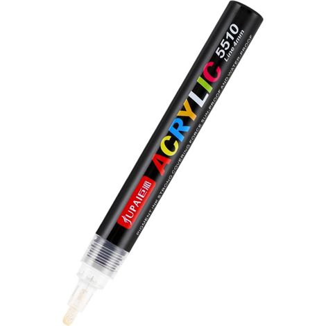 Marker Permanent - Pointe Fine 1-2 mm - Encre Blanche - Pour Surfaces Plastique Bois Métal Carrelage - Lot de 1 (1/5)