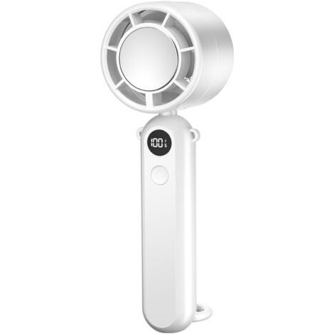 Ventilateur Portable, Mini Ventilateur, Ventilateur Portable Rechargeable, 3 Vitesses, Batterie de Afficheur Numérique, Ventilateur Main pour Femmes Hommes Voyages, Extérieur, Camping (1/5)