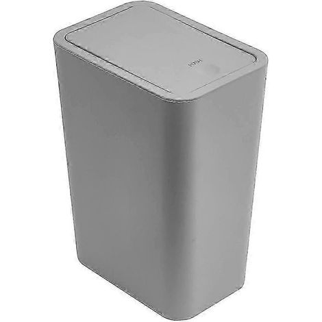 Poubelle carrée pour la maison, le salon ou le bureau, corbeille à papier épaisse avec couvercle à pression, en plastique léger, Lig fg2025031700535 (1/4)