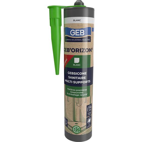 Mastic silicone sanitaire GEB'ORIZON cartouche 310 ml blanc