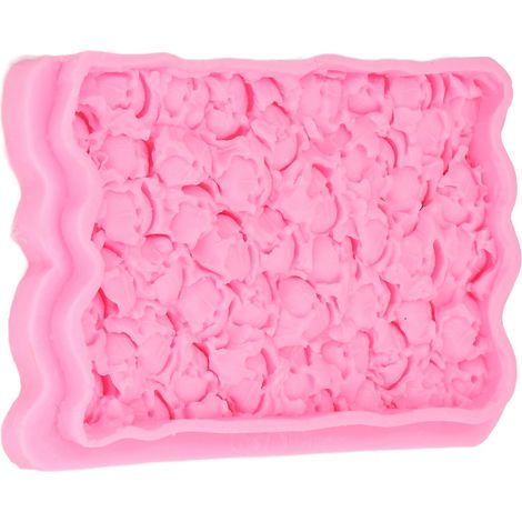 Moule en silicone liquide pour roses réalistes 3D, DIY chocolat, décoration de gâteau en pâte à sucre, bordure décorative (1/5)
